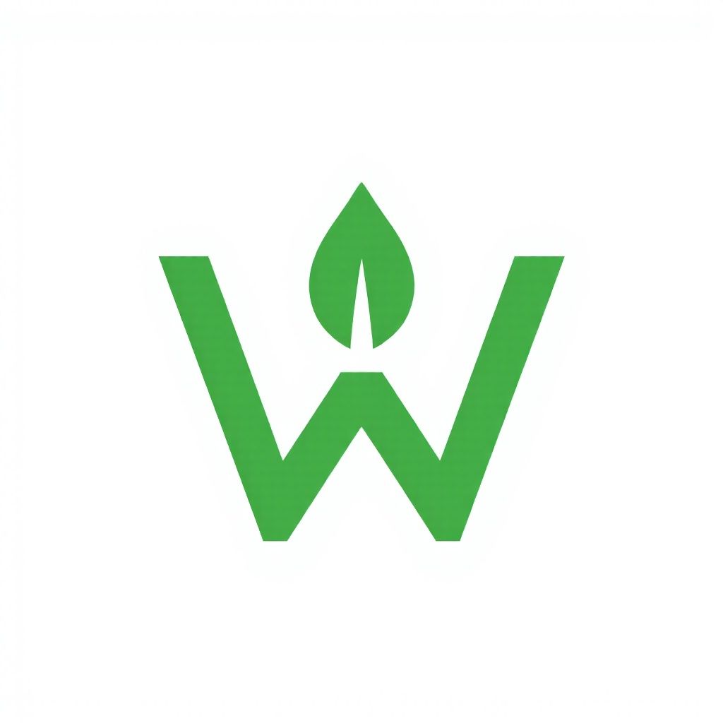 Зеленая буква 'w', у каждой точки формы листа.