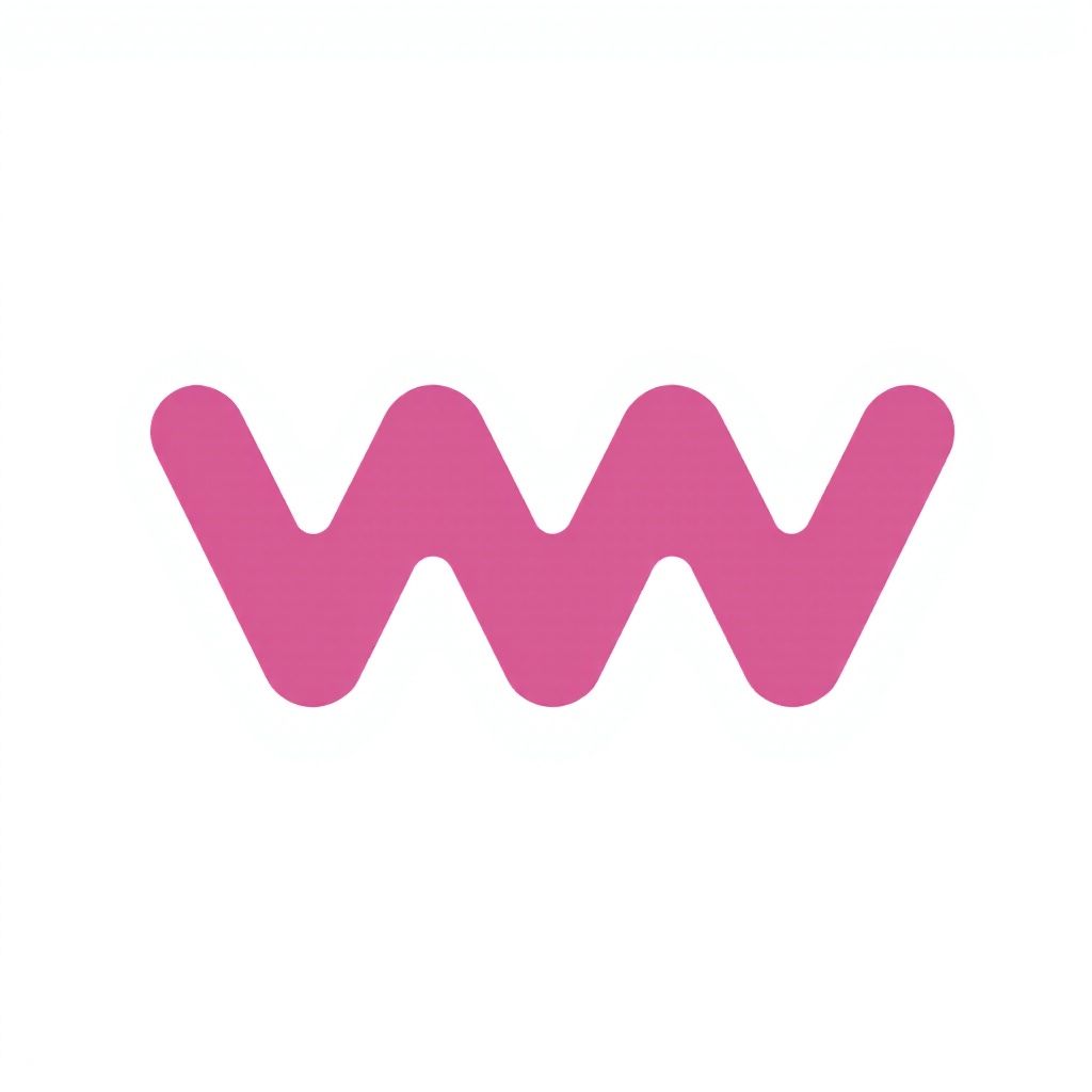 Две маджентовые буквы 'w', выровненные рядом с небольшим зазором.