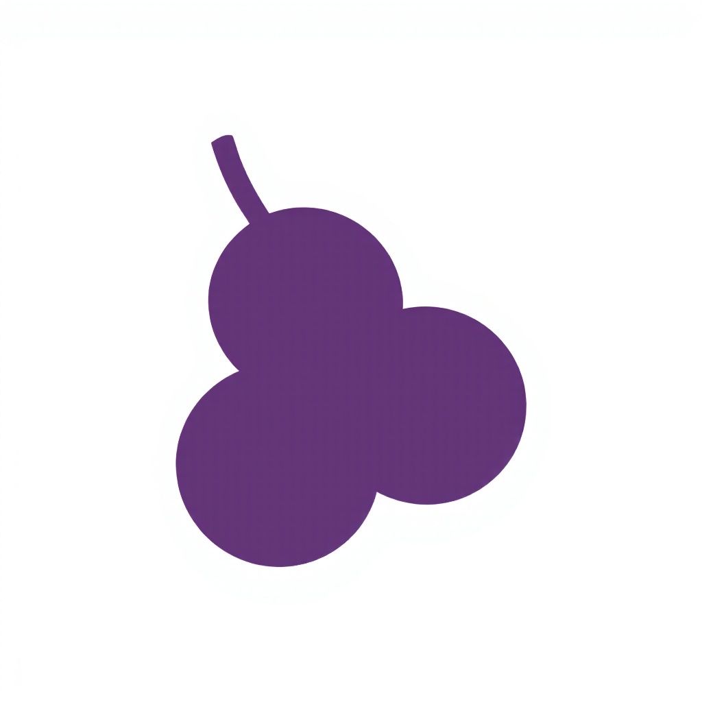 Воображаемое название 'Berrific' над иконкой фиолетовой ягоды.