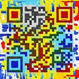 QR‑код, стилизованный под работу импрессиониста