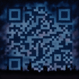 QR‑код, состоящий из светящихся звёздочек