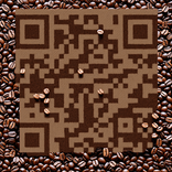 QR‑код из кофейных зерен и ароматного пара