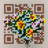QR‑код в стиле экзотических цветов