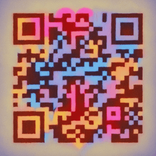QR‑код с узором из сердечек