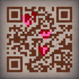 QR‑код с облаками в виде сердечек