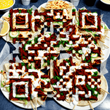 QR‑код из ингредиентов шаурмы