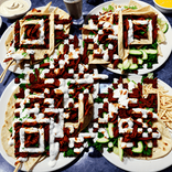 QR‑код, оформленный как разноцветная шаурма