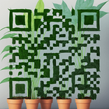 QR‑код в стиле пустынных растений