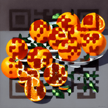 QR‑код с апельсиновыми кольцами