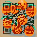 QR‑код в стиле цитрусового фрукта
