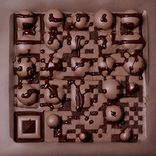QR‑код с узором из плиток шоколада