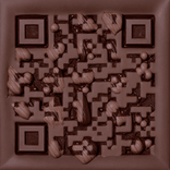 QR‑код, стилизованный под шоколадную плитку