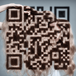 QR‑код в стиле светлых блестящих волос