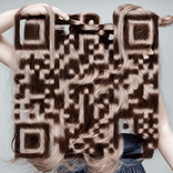 QR‑код в стиле яркого окрашивания волос