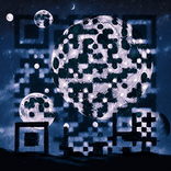 Звёздный QR‑код с эффектом галактики