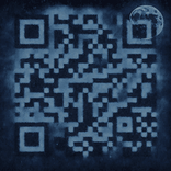 QR‑код с эффектом падающих звёзд