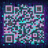 QR‑код с эффектом уличного искусства в неоновой среде