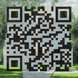QR‑код с элементами коттеджей и садов