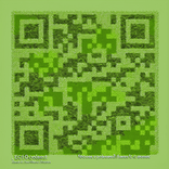 QR‑код из мха и разноцветных цветков