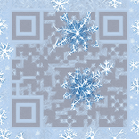 QR‑код из снежинок и ледяных кристаллов