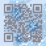 QR‑код с эффектом инея и ледяных кристаллов