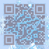 QR‑код в стиле ледяного блеска