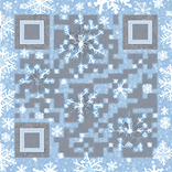 QR‑код, составленный из инея и снега